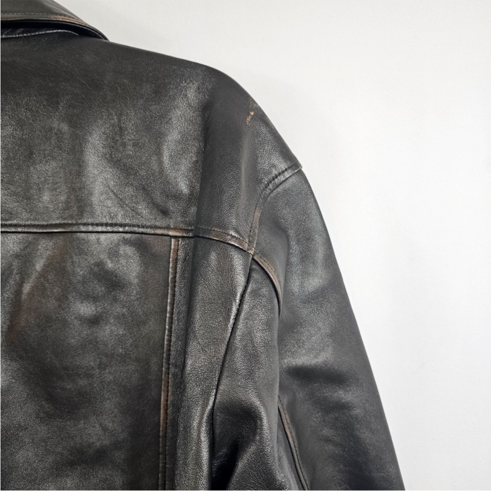 NWOT Veda Bennett Oversized Leather Bomber - Picture 13 of 13